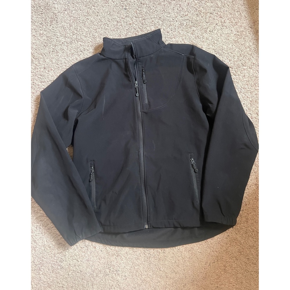 Black Diamond Softshell Jacket Mens XL Black Full Zip Fleece Lined Outdoor Coat